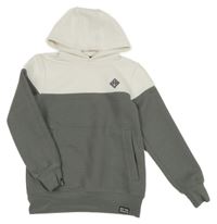 Šedo-bílá vzorovaná mikina s kapucí Chapter young 