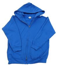 Safírová propínací mikina s kapucí Fruit of the Loom