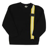 Černá vzorovaná mikina s proužky River Island