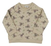 Béžová mikina s koalami Orsolino 