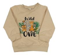 Béžová mikina se zvířátky 