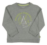 Šedá melírovaná mikina se stromy Mitch&Son