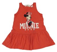 Červené bavlněné šaty s Minnií H&M