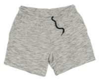 Bílo-šedé melírované teplákové kraťasy C&A