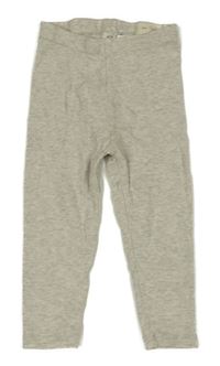 Šedé melírované žebrované legíny H&M