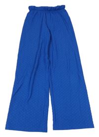 Tmavomodré vzorované culottes kalhoty zn WE