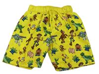 Žluté plážové kraťasy s Toy Story zn. PRIMARK