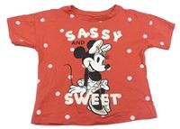 Jahodové puntíkaté tričko s Minnie George
