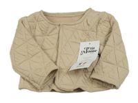 Nové - béžové prošívané vyteplené bolérko P'tit Móme