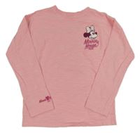 Světlerůžové melírované triko s Minnie a Daisy Disney