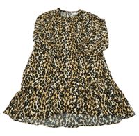 Béžovo-černo-smetanové vzorované šaty Next