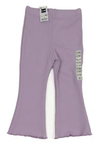 Levandulové žebrované flare kalhoty St. Bernard