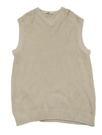 Světlebéžová žebrovaná svetrová vesta H&M