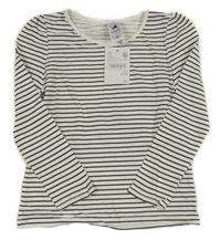 Nové - bílo-černé pruhované triko C&A