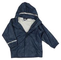 Tmavomodrá nepromokavá bunda s raketami a odepínací kapucí name it.