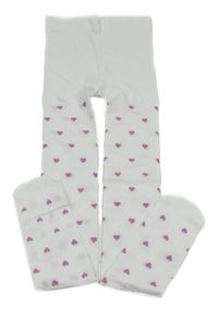 Bílé silonky se srdíčky