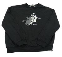 Černá mikina s basketbalisty H&M