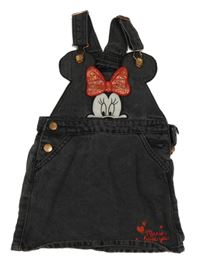 Tmavošedé riflové šaty s Minnie PRIMARK