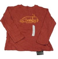 Nové - rezavé triko s autobusem St. Bernard