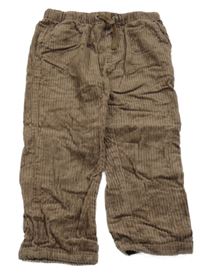 Tmavohnědé chino manšestráky Next