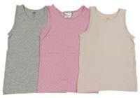 3x - Košilka s mašličkou - Šedá melírovaná, růžová puntíkatá, světlepudrová H&M