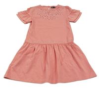 Nové - růžové šaty s kamínky TEX