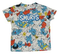 Bílé tričko se šmouly 