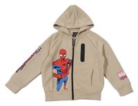 Béžová propínací mikina se Spider-manem a kapucí PRIMARK