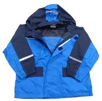 Modro-tmavomodrá šusťáková bunda s kapucí Impidimpi