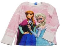 Růžové plyšové triko s Frozen Disney