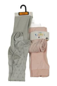 Nové - 2x thermo silonky se srdíčky - šedé + růžové George