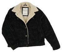 Černá manšestrová zateplená bunda M&S