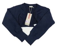 Nové - Tmavomodré třpytivé svetrové bolerko Name it