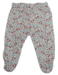 Bílé květované polodupky