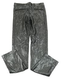 Stříbrné tregíny se zipy H&M