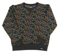 Antracitová vzorovaná mikina