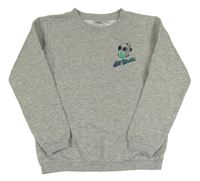 Šedá melírovaná mikina se skateboardem L&D