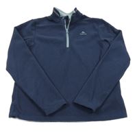 Tmavomodrá fleecová funkční mikina Quechua