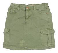 Zelená riflová cargo sukně Kids Only