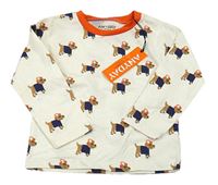 Nové - Smetanové triko se psy John Lewis