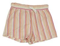 Smetanovo-barevné pruhované kraťasy Topolino