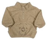 Hnědá huňatá zateplená mikina s Púem Primark