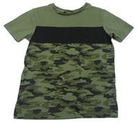 Khaki-černé army tričko George