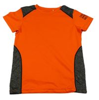 Neonově oranžové sportovní tričko s šedými prvky Yigga