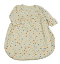 Smetanový puntíkatý bavlněný spací pytel 