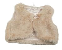 Světlerůžová kožešinová podšitá vesta H&M