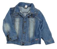 Modrá riflová bunda s nápisem C&A