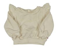 Smetanová mikina s volánky s krajkou Levi´s