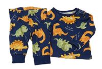 Tmavomodré pyžamo s barevnými dinosaury Tu