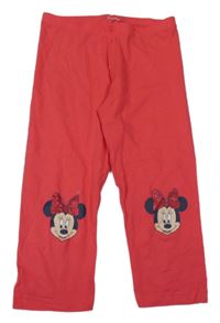 Červené crop legíny s Minnie